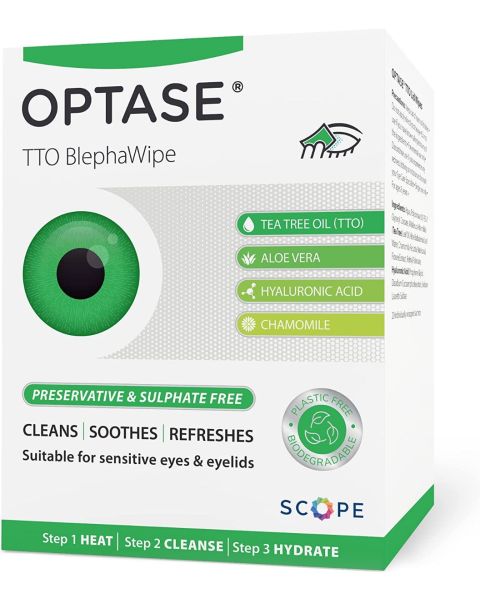 Optase TTO BlephaWipe 20 Wipes  RRP £9.95