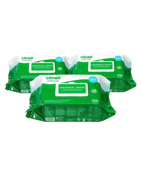 Clinell Universal Wipes 200 (Pack of 6)
