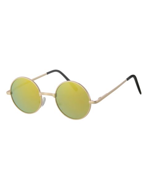 D&D Kids Sunglasses Gold Round Mirror 5-8yrs