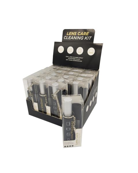Lens Care Cleaning Kit BLACK (Boxed In 20's)