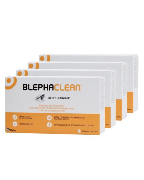 Blephaclean Eye Lid Cleansing Wipes (20 Wipes) - 64 Pack