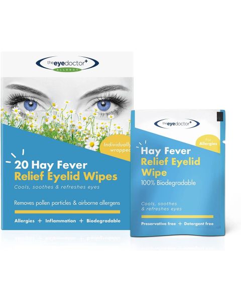 The Eye Doctor Hay Fever Wipes 20 Pack RRP £6.00