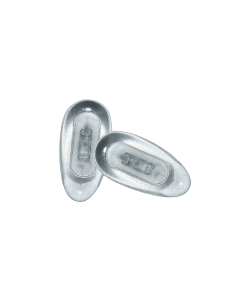 Glass Nosepads 9mm 'Button'  Screw Fit 10 Prs