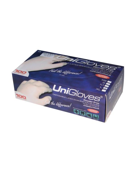 Latex Powder Free Gloves - Medium (100 per box)