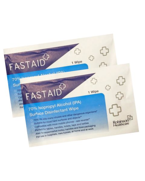 Fast Aid 70% IPA Alcohol Surface Wipes (50 Per Pack)