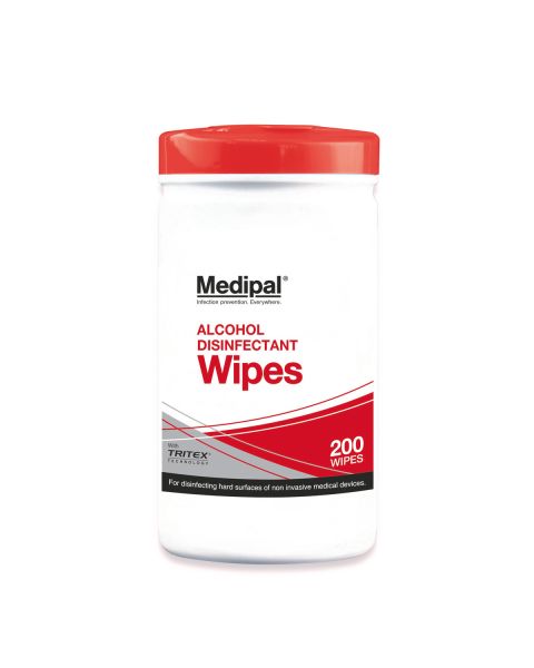 MediPal 70% alcohol Healthcare Wipes-tub of 200