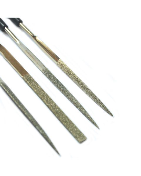 10 Pc Diamond Needle File Set With Slimline Handles