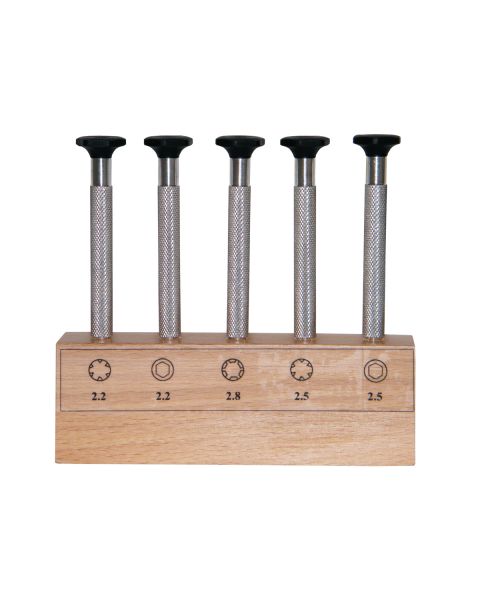Nut Wrench Type 1 5 Pc Set & Wooden Block