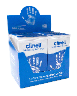 Clinell Anti-Bacterial Hand Wipes (Box 100 individual wipes)