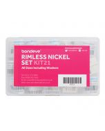 Full Rimless Nickel & Plastic Kit in dia 1.2, - 1.4 15 pks