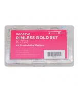Full Rimless Gold & Plastic Kit in dia 1.2, - 1.4 15 pks