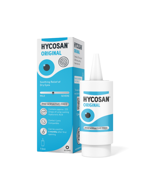 Hycosan BLUE Original  Dry Eye Drops 7.5ml Bottle. RRP£10.49