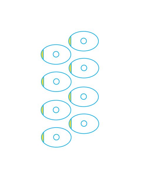 Original SIP Pads  Oval 18mm X 40mm 1,000 pcs